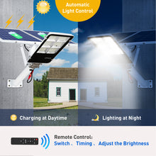 Load image into Gallery viewer, Outdoor Solar Street Lights Dusk to Dawn 300W 6500K with Remote Control for Yard
