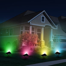 Load image into Gallery viewer, 150W Colored Changing Solar RGB Garden Flood Lights For Yard, Playground
